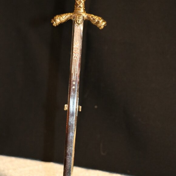 Letter Opener Richard the Lionheart Sword With Scabbard and Holder - Picture 3 of 6